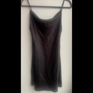 Urban Outfitters Mallory Cowl Neck Mini Slip Dress in Black Size XS